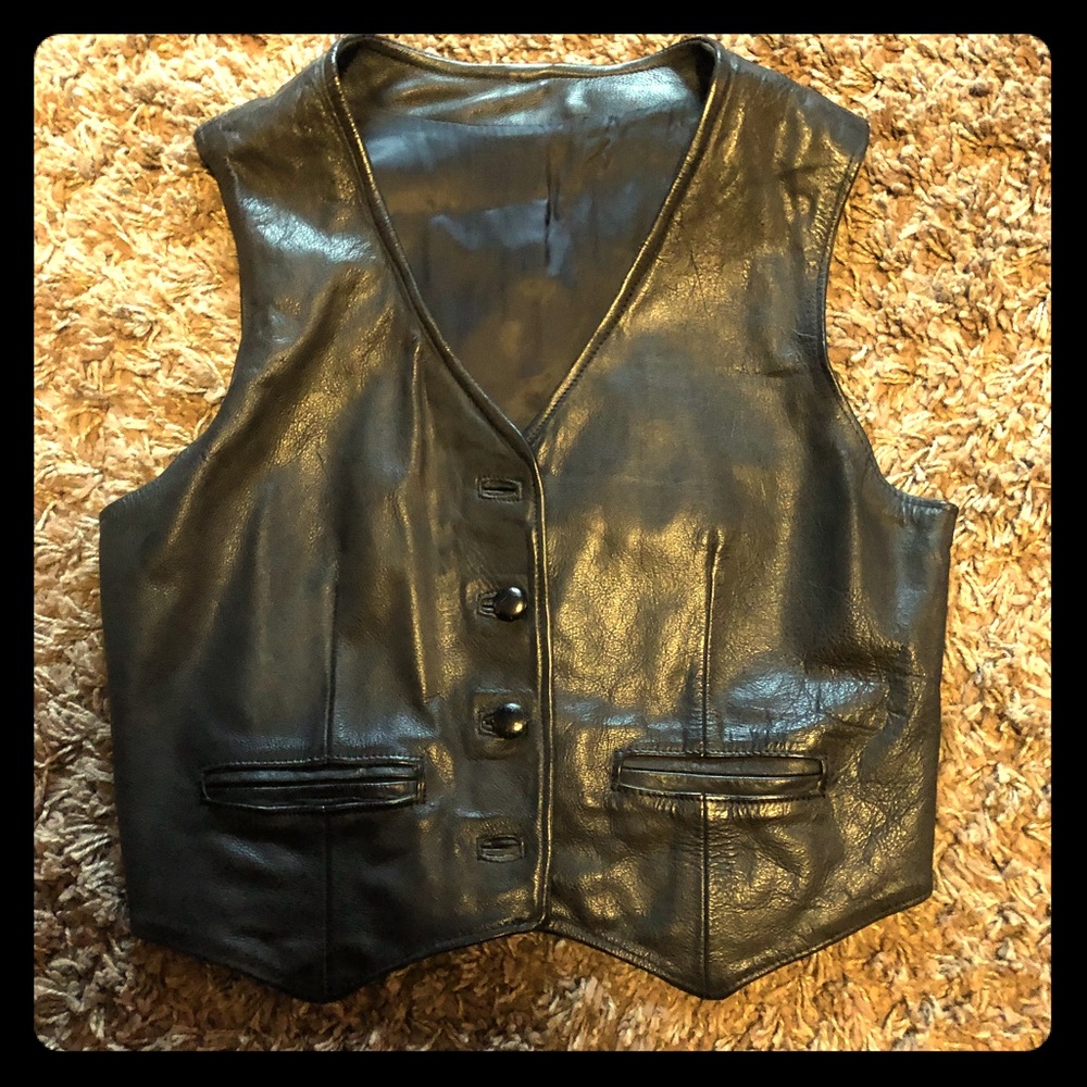 Women’s leather vest